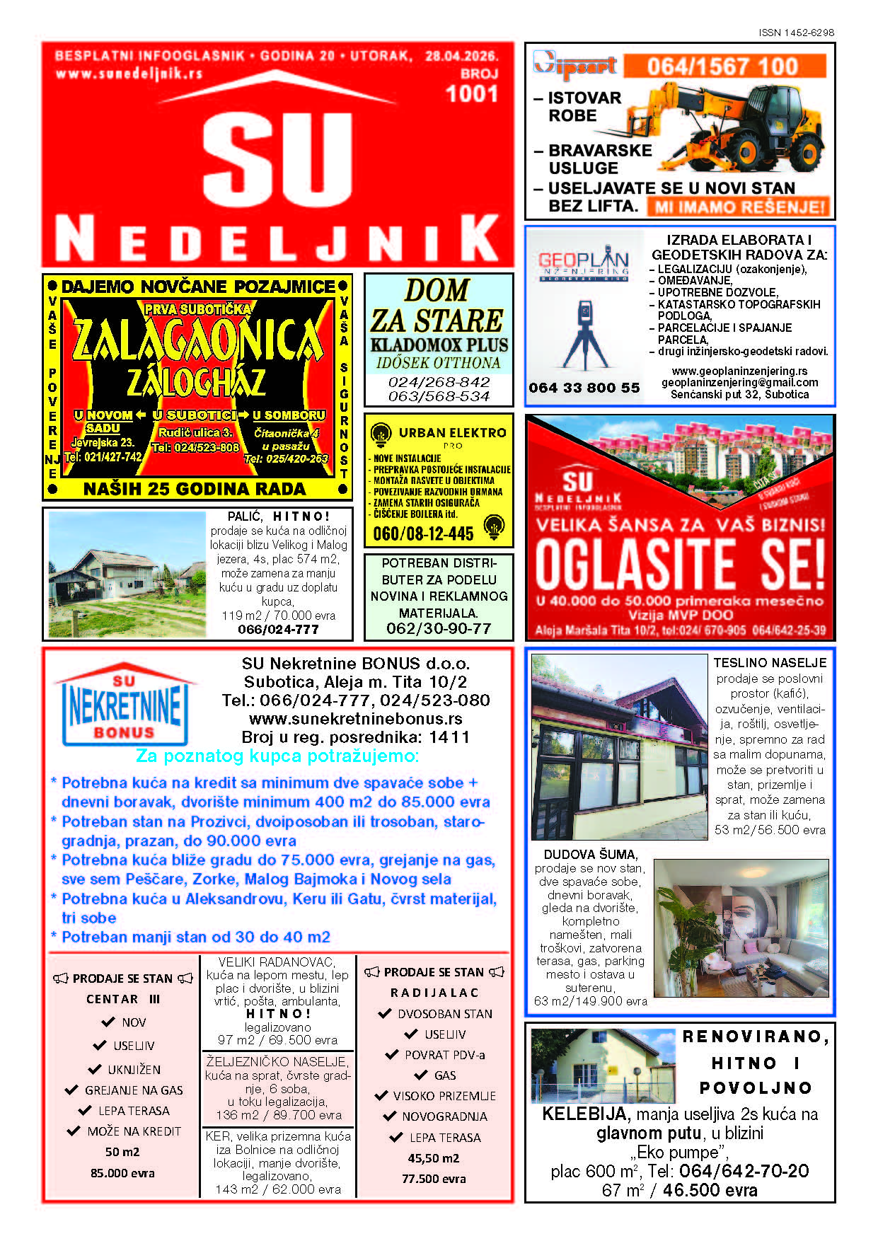 Su Nedeljnik 1001. broj