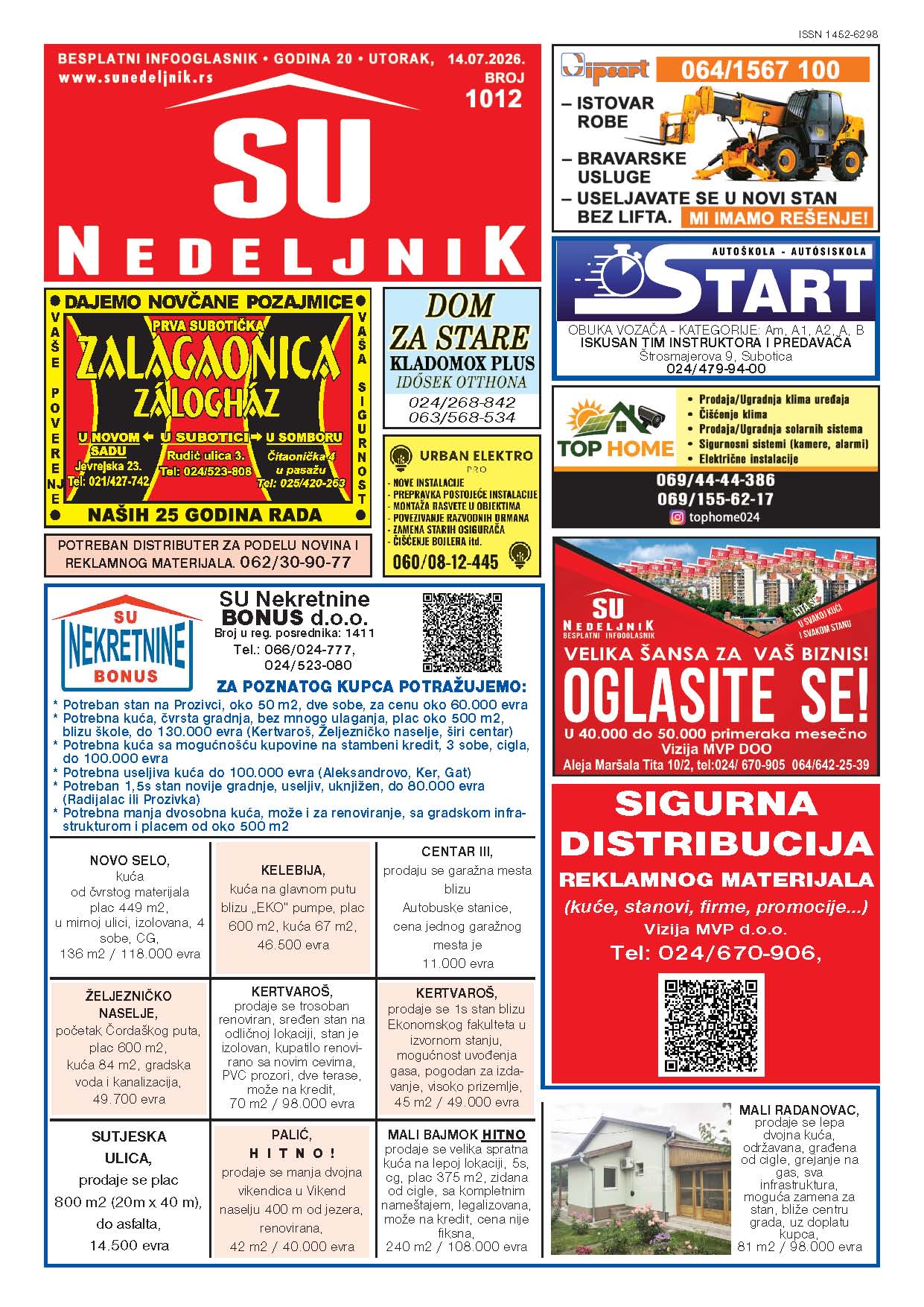 Su Nedeljnik 1012. broj
