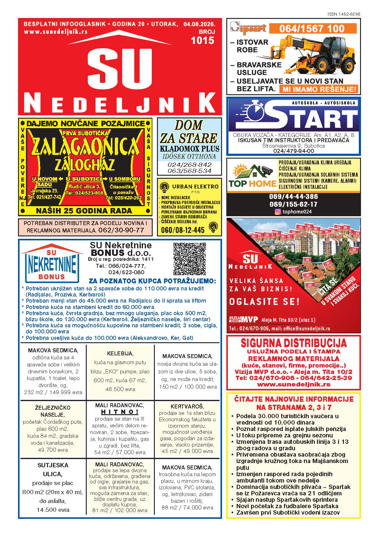 Su Nedeljnik 1015. broj