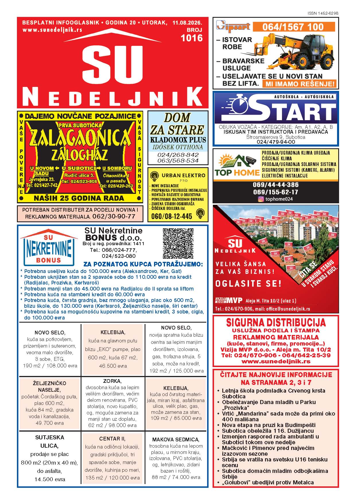 Su Nedeljnik 1016. broj
