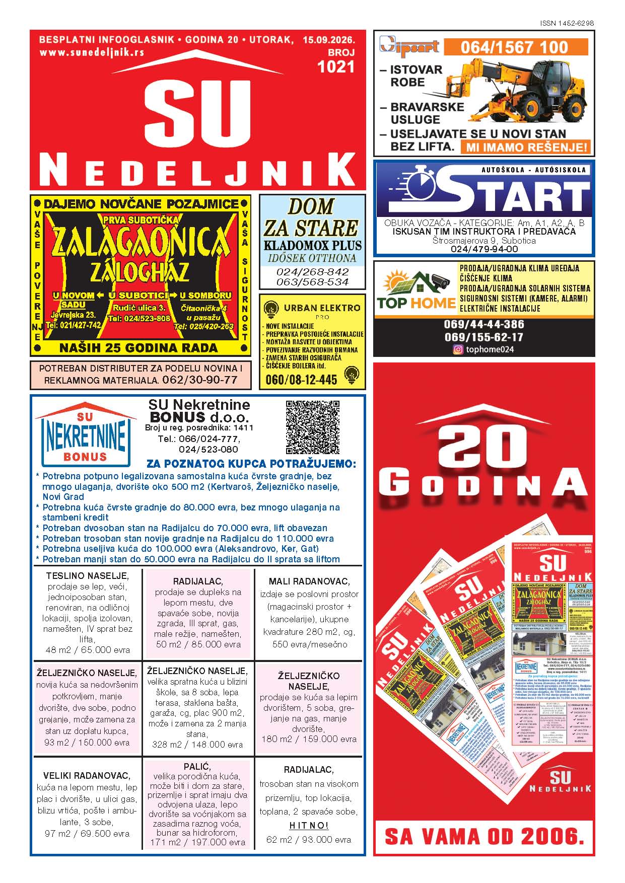 Su Nedeljnik 1021. broj