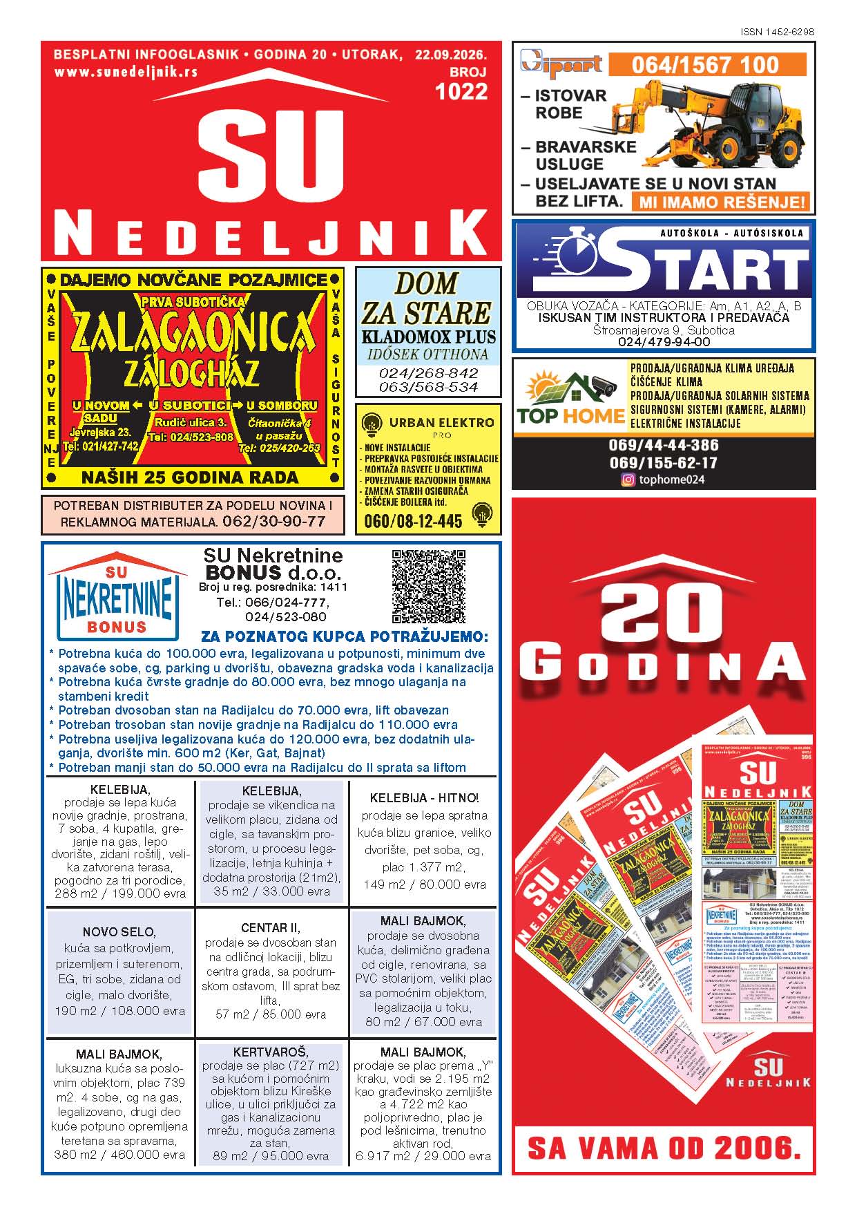 Su Nedeljnik 1022. broj