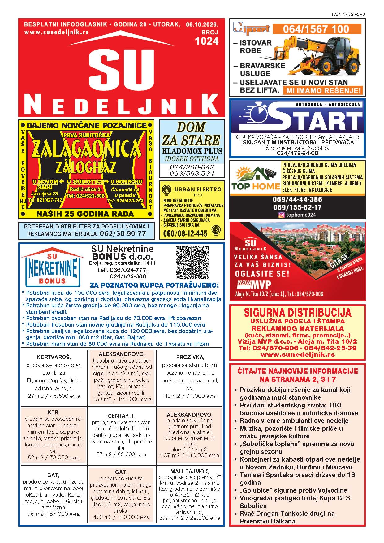 Su Nedeljnik 1024. broj