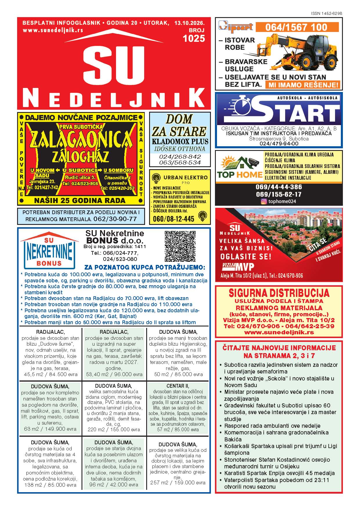 Su Nedeljnik 1025. broj