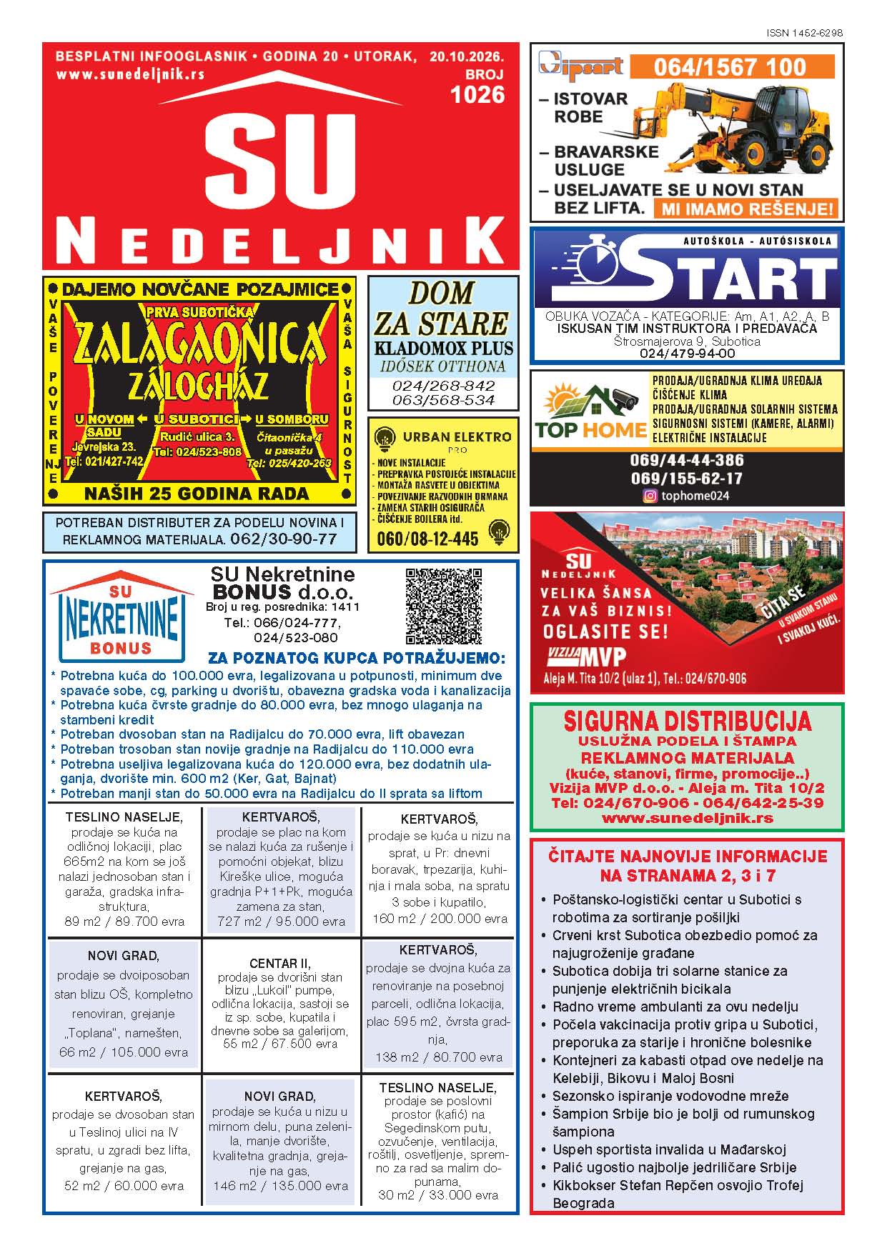 Su Nedeljnik 1026. broj