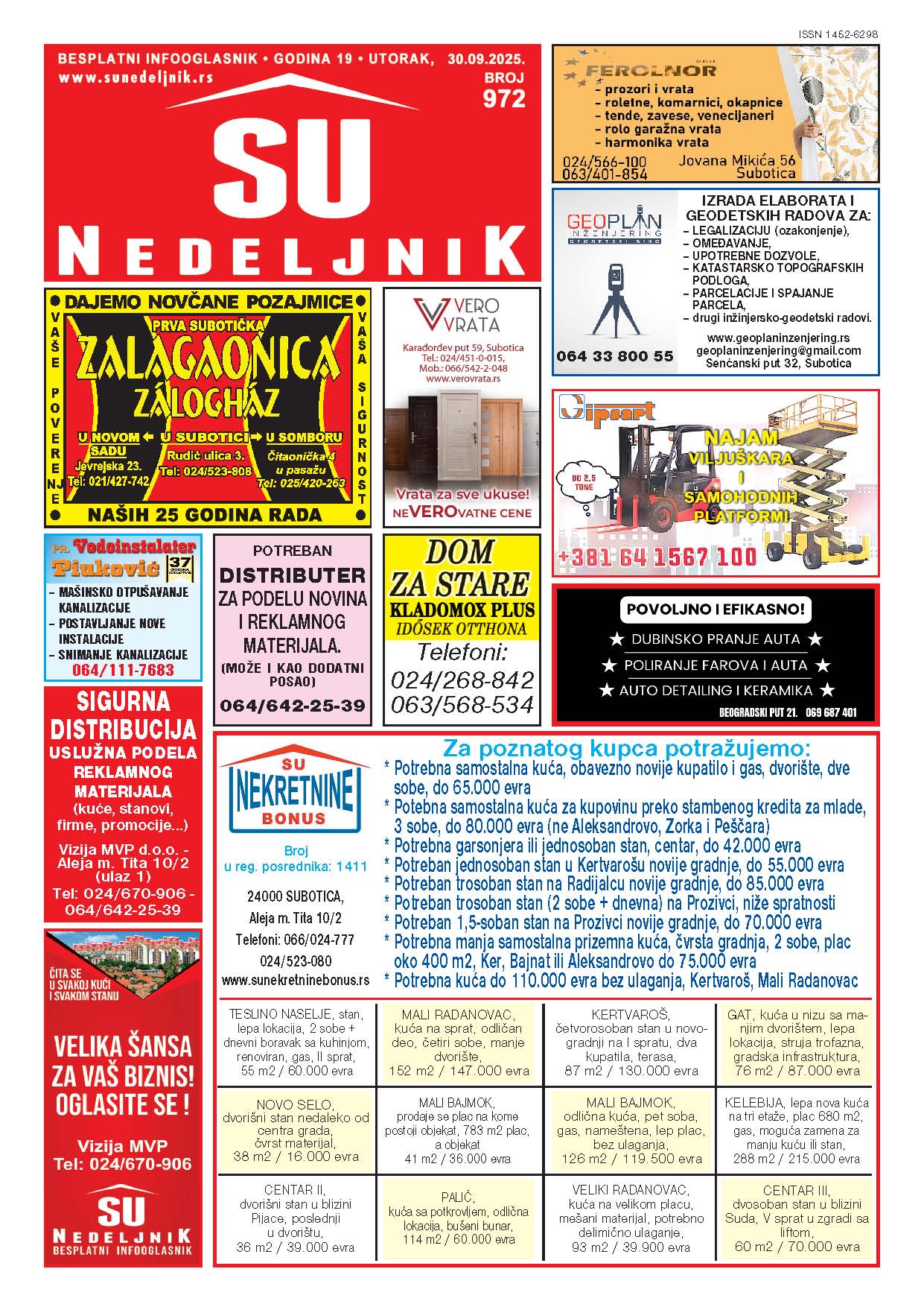 Su Nedeljnik 972. broj